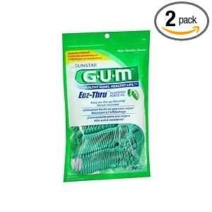  GUM Eez Thru Teeth Flossers Mint 110ct bag   2 Pk Health 