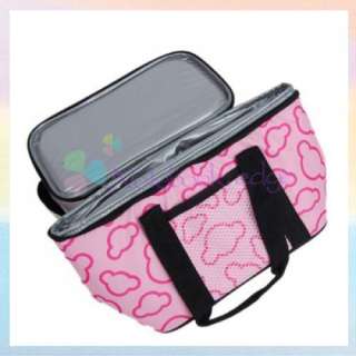 Pink Insulated Lunch Bag Tote Keep Food Fresh Cooler Case School 