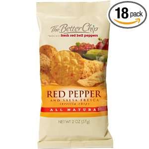   Chip Tortilla Chips, Red Pepper and Salsa Fresca, 2 Ounce (Pack of 18