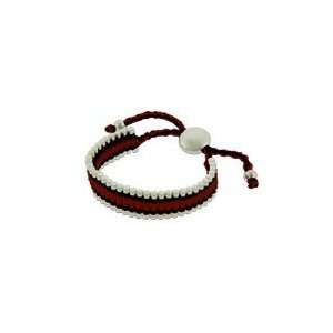   Engravable Red and Black Links Engravable Friendship Bracelet Jewelry