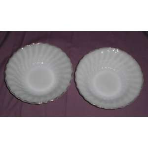   Ivory  Golden Shell  Cereal Bowls 6 3/8   Set of 2 