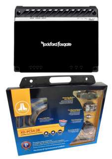   FOSGATE P400 2 Channel Amplifier + JL Audio 4 Gauge Ga Amp Wire Kit