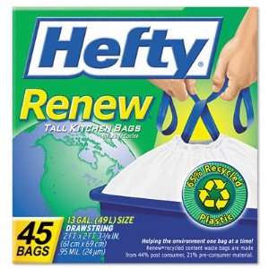   Renew Recycled Kitchen Trash Bags PCTE48729
