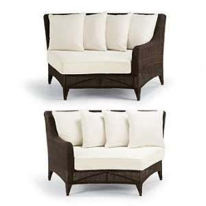  Monterey Two piece Curved Outdoor Sofa with Cushions   Arch 