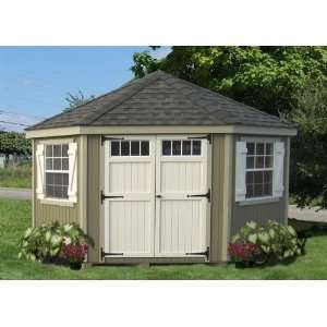   10 5 Sided Colonial Garden Shed Panelized Kit Patio, Lawn & Garden