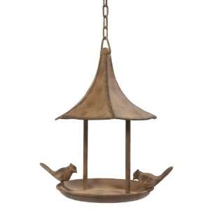  13 Stylized Hanging Gazebo with Cardinal Accent Bird 