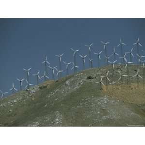  Wind Generators Line the Hills Southeast of Californias 