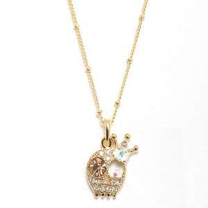  High Gloss Gold Plated Alexander Mcqueen Style Fuzzy Skull 