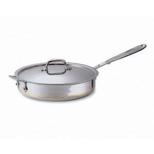 All Clad Copper Core Collection Saute Pan with Lid 6.0QT 12 7/8 x 2 3 