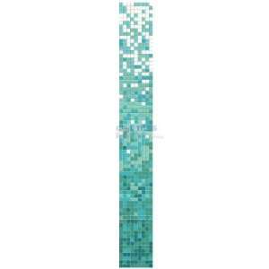   foot column 3/4 glass tile in porcelain to emerald