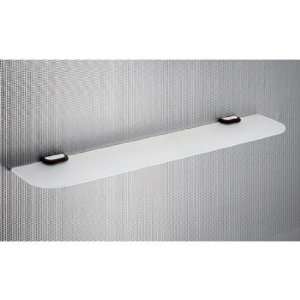   19 Wall Mounted Rectangle Satinized Glass Shelf With