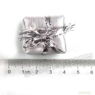 72x Wholesale Christmas Silvery Gift Boxes Charms Ornaments Decoration 