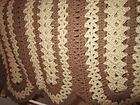 Hand Crafted Crocheted AFGHAN   Lace/Nutmeg   43x65   1