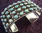 taxco mexican sterling silver larimar beaded bead cuff bracelet mexico