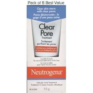 Neutrogena Clear Pore Treatment Nighttime Pore Clarifying Gel, 55g (6 