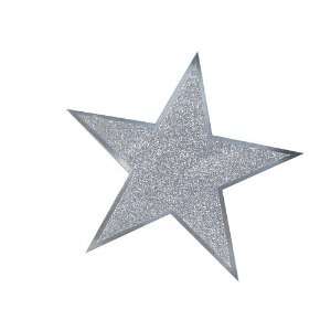  12 Inches Glitter Star Cutouts Silver Package of 12 Toys 