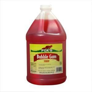 Foxs Bubble Gum Snow Cone Syrup 1 Gallon  Grocery 