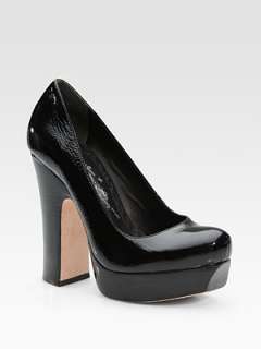 Alice + Olivia   Ronan Crinkled Patent Leather Pumps    