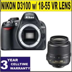 BRAND NEW Nikon D3100 W/ 18 55 VR LENS 018208254729  