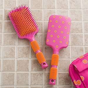  Paddle Hair Brush   Pink & Orange Beauty
