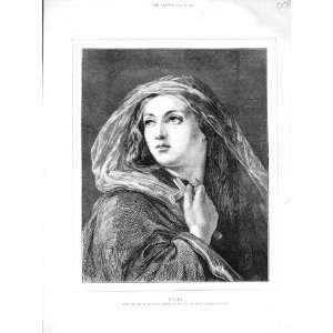   1872 Antique Portrait Beautiful Girl Faith Dobson Art