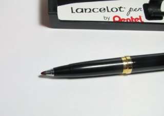Pentel Lancelot Rollerball Pen   Black / Gold   NEW  