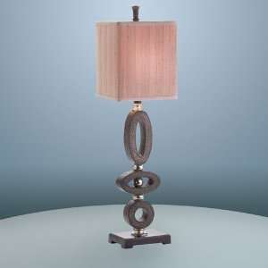 Eurofase 17371 018 Galliano 1 Light Table Lamp, Black/Brown/Antique 