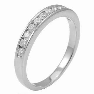 7Ct Channel Set Simulated Diamond Silver 925 Lady Ring  