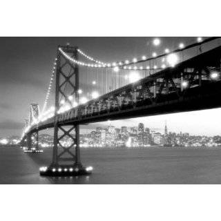 San Francisco Gate Bridge in Black and White, Photography Poster Print 