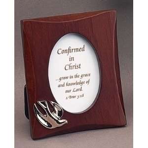  Pack of 6 Wooden Confirmation Picture Frames with Pewter 
