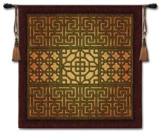 Eastern Lattice Design Pattern Wall Hanging Tapestry  