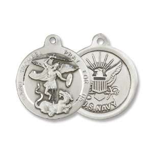 Sterling Silver St. Michael the Archangel the Archangel Military Medal 