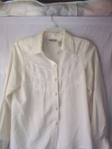 Vintage? Christie & Jill Womans Size 6 (Small) Ivory Color Embroidery 