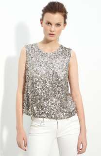 Vince Hammered Sequin Tank  