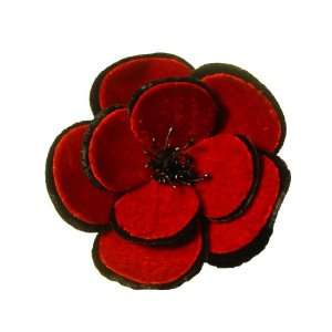  Double Petal Velvet Blossom in Red/Black 