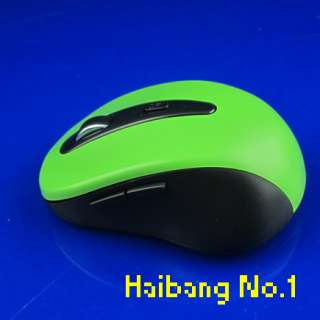 New 2.4Ghz Green Wireless Optical Mouse Laptop USB Receiver  