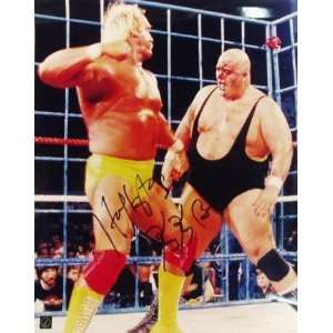Hulk Hogan and King Kong Bundy   Steel Cage Match   Dual Autographed 