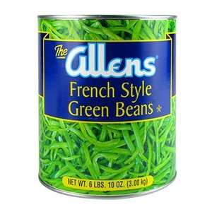 Allens French Style Green Beans 6   #10 Cans / CS  Grocery 