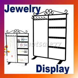 Metal Earrings Necklace Jewelry display Stand Showcase  