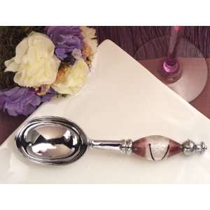   art deco Ice Cream Scoop silver and purple handle 