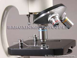   light microscope for use with viewing biological specimens on slides