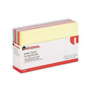    UNV47256 Universal® INDEX,CARDS,5X8,RULED,AST