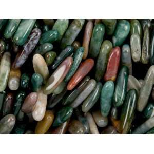  Indian Agate Stick Nugget Bead Strand Arts, Crafts 