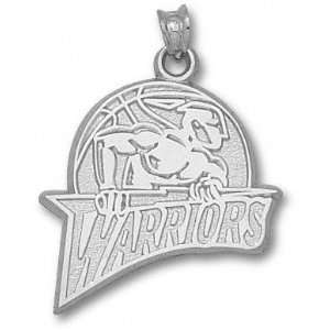   Warriors Solid Sterling Silver Warrior Logo 1 Pendant Sports