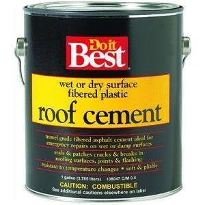   Best Fibered Plastic Roof Cement Wet or Dry Surface