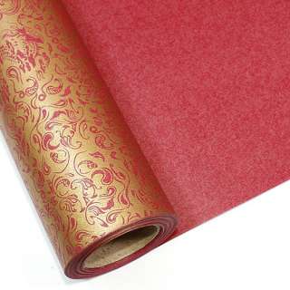 Metalic Red Gold BULK Roll Wrapping Gift Paper 65ft 20M  