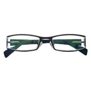   Stainless Steel Eyeglass Frames with Acetate Temples Fs111 Blue Color