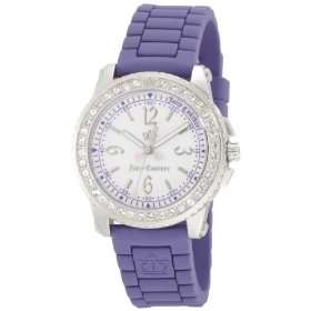 Juicy Couture Womens 1900707 Pedigree Purple Jelly Strap Watch 