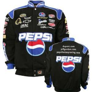 Jeff Gordon #24 Black Pepsi Cotton Twill Jacket Sports 