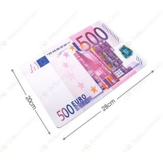 10 Pcs PC Foldable 500 EURO Money Pattern Mouse Pad Mat  